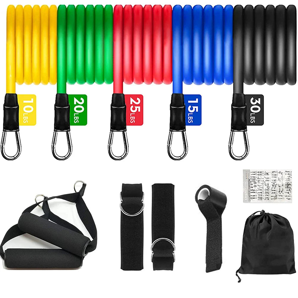Juego de entrenamiento con bandas de resistencia EnduroFlex de 11 piezas