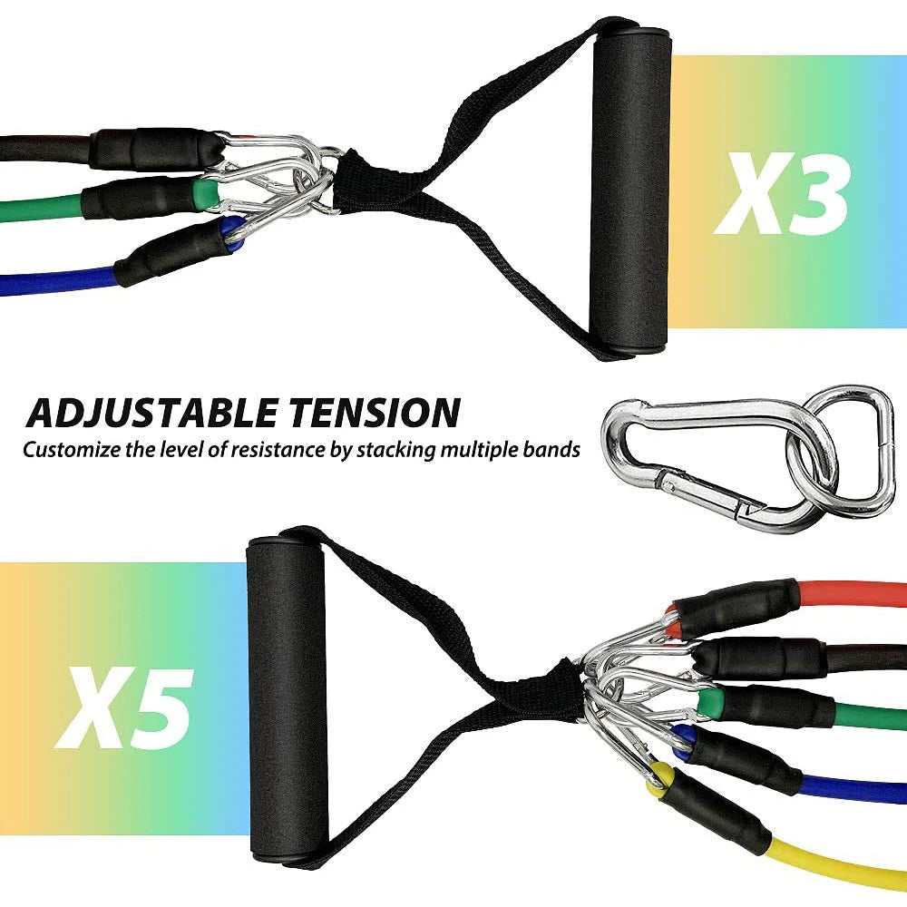Juego de entrenamiento con bandas de resistencia EnduroFlex de 11 piezas