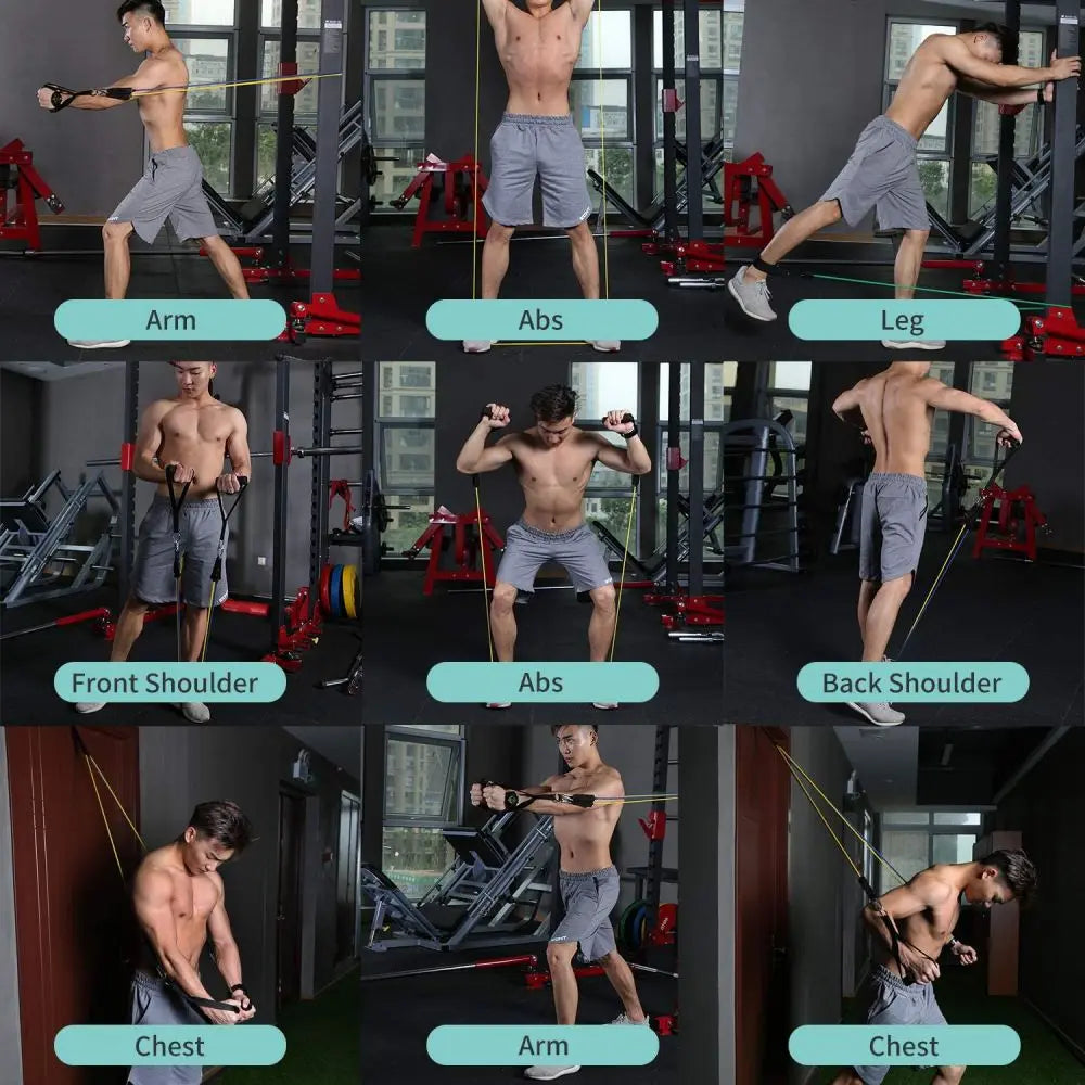Juego de entrenamiento con bandas de resistencia EnduroFlex de 11 piezas
