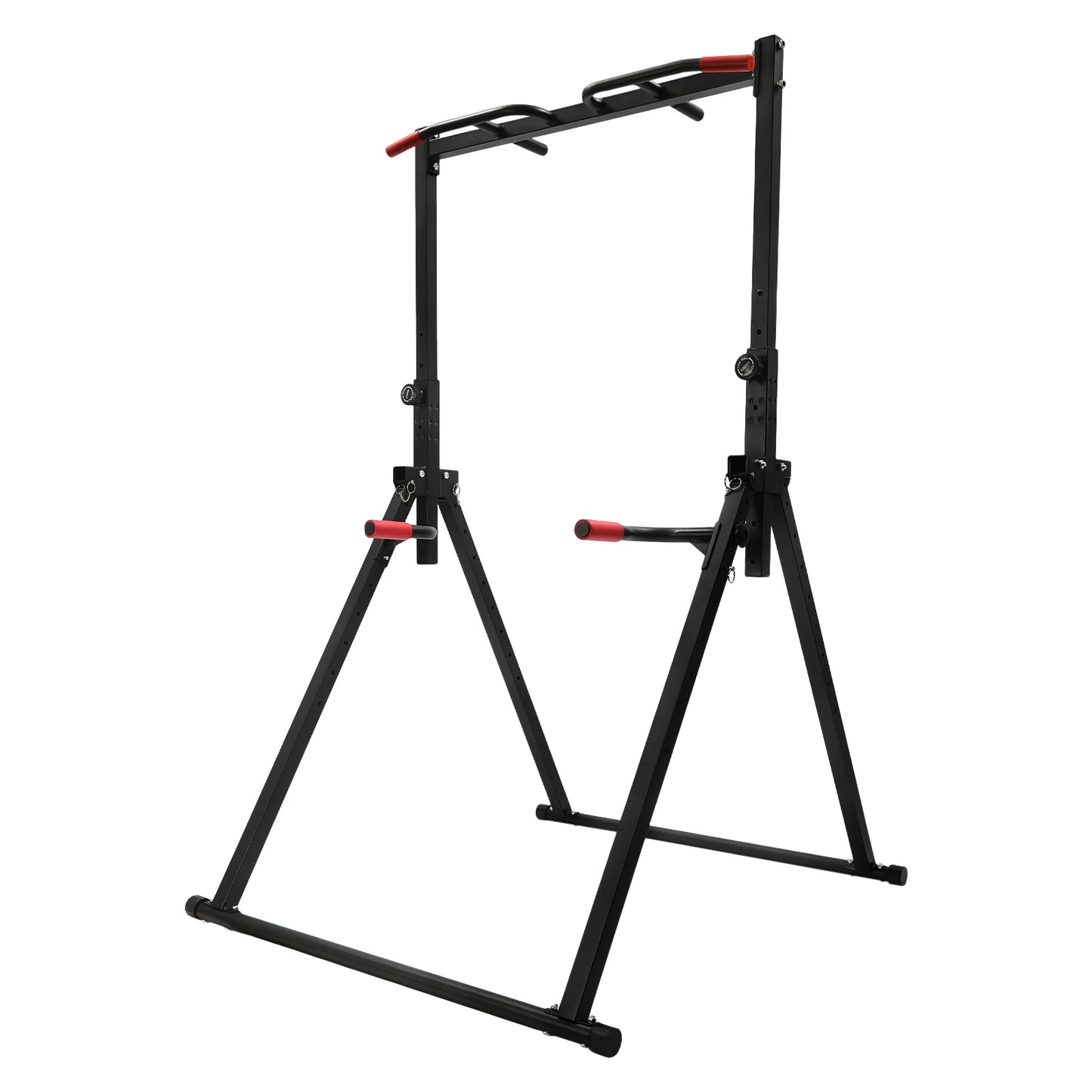 Estación de dominadas y fondos ajustable EnduroFlex: barra triangular multiángulo para entrenamiento de fuerza, calistenia y gimnasio en casa.