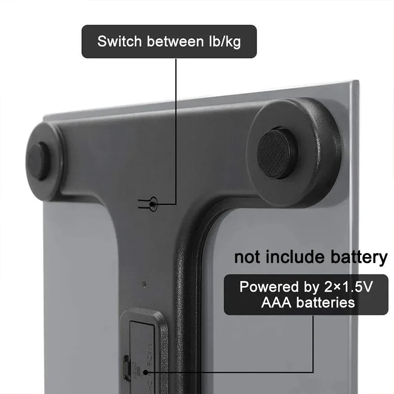 Báscula inteligente de grasa corporal EnduroFlex: elegante pantalla digital