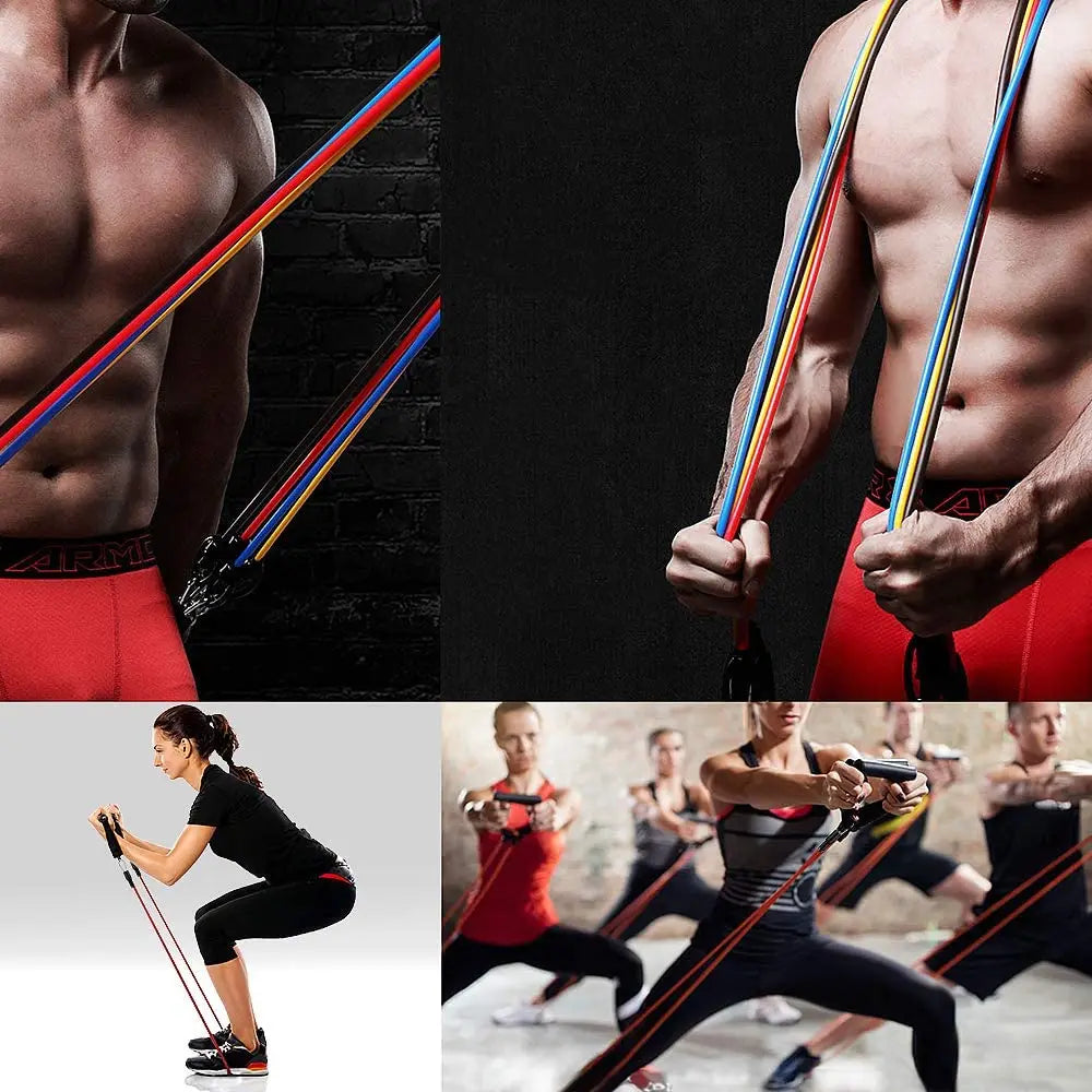 Juego de entrenamiento con bandas de resistencia EnduroFlex de 11 piezas