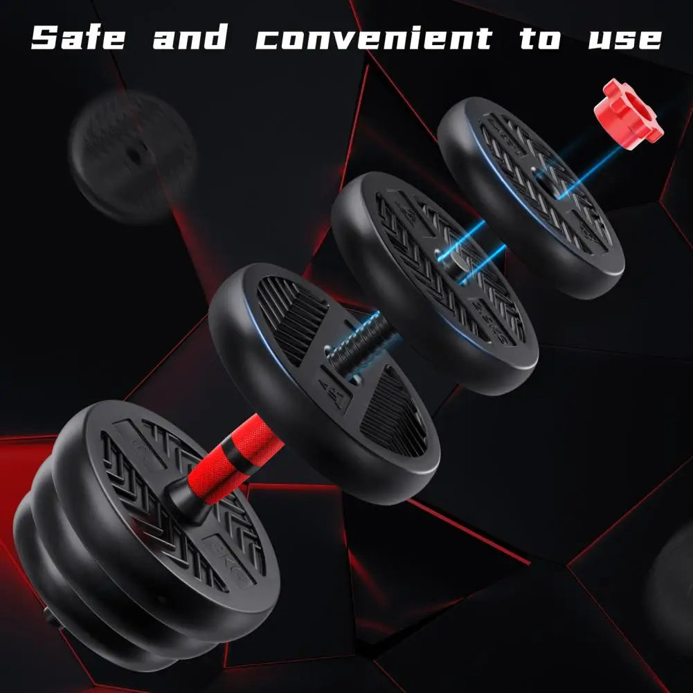 Juego de pesas ajustables EnduroFlex 4 en 1: mancuernas, barra, pesa rusa y kit para flexiones (40 kg en total)