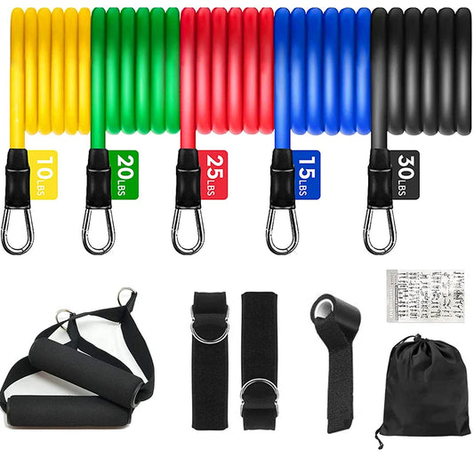 Juego de entrenamiento con bandas de resistencia EnduroFlex de 11 piezas 