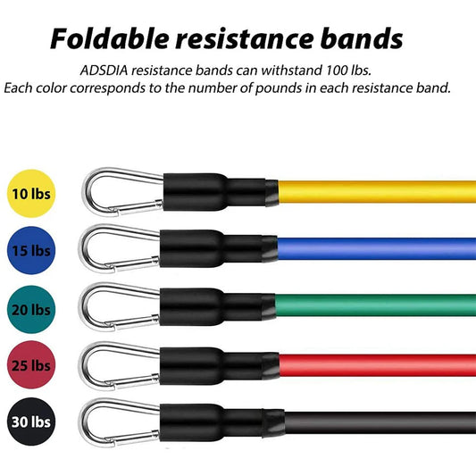 Juego de entrenamiento con bandas de resistencia EnduroFlex de 11 piezas 