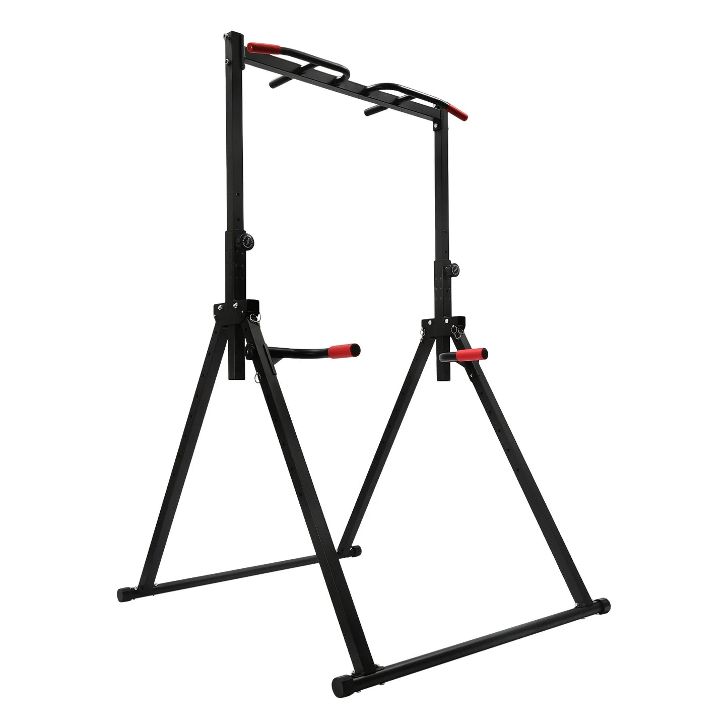Estación de dominadas y fondos ajustable EnduroFlex: barra triangular multiángulo para entrenamiento de fuerza, calistenia y gimnasio en casa.